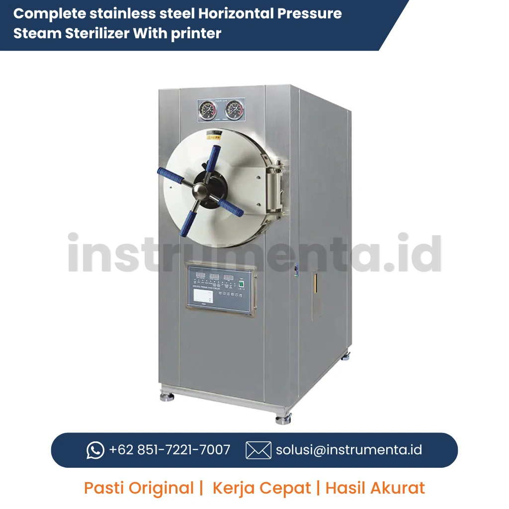 Distributor Complete Stainless Steel Horizontal Pressure Steam Sterilizer JIBIMED WS-YDB Series dengan Printer